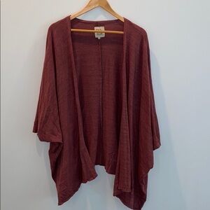 Chaser Cranberry Oversized Cardigan Cape